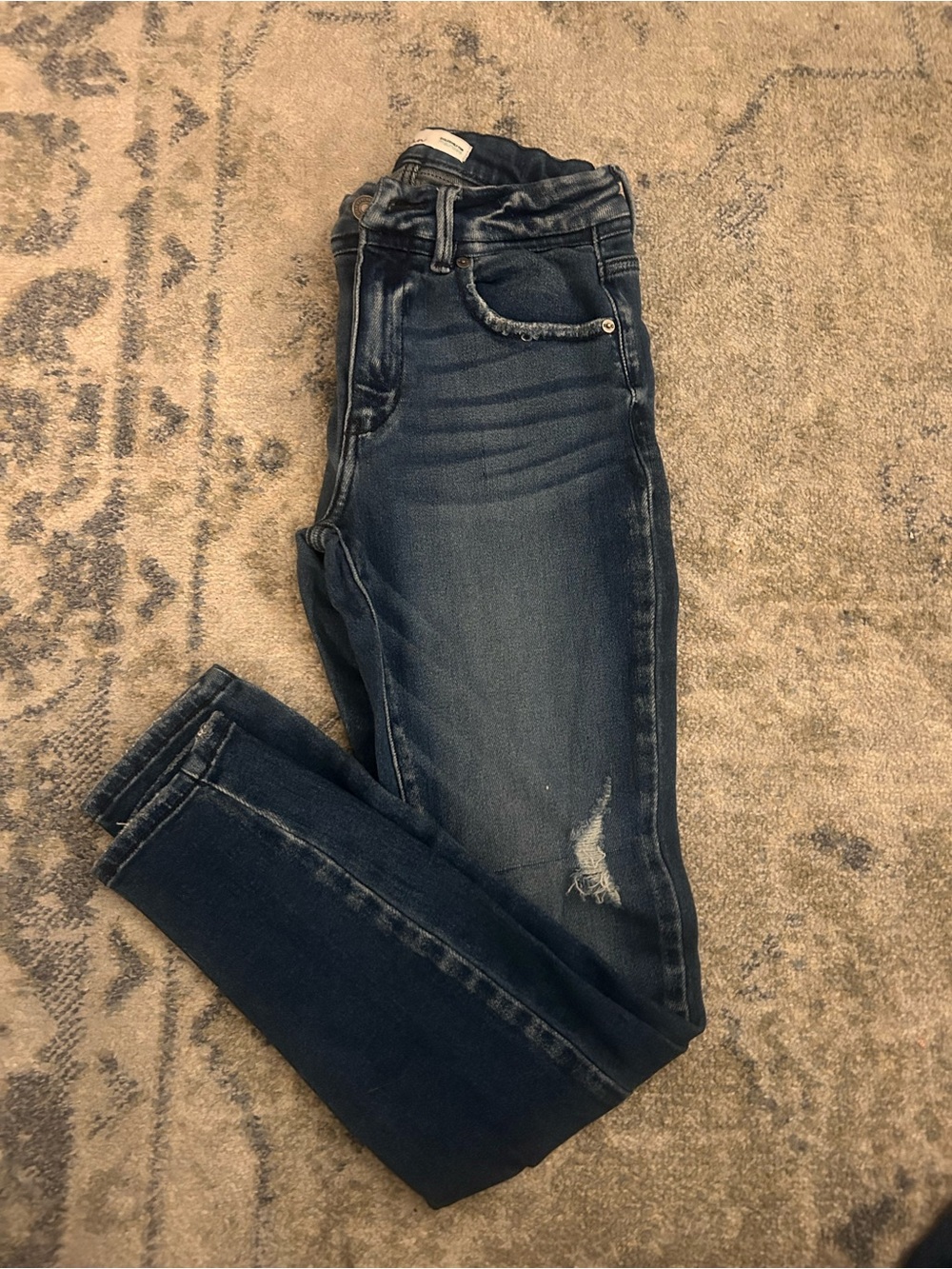 KanCan Indigo Distressed High-Rise Skinny Jeans
